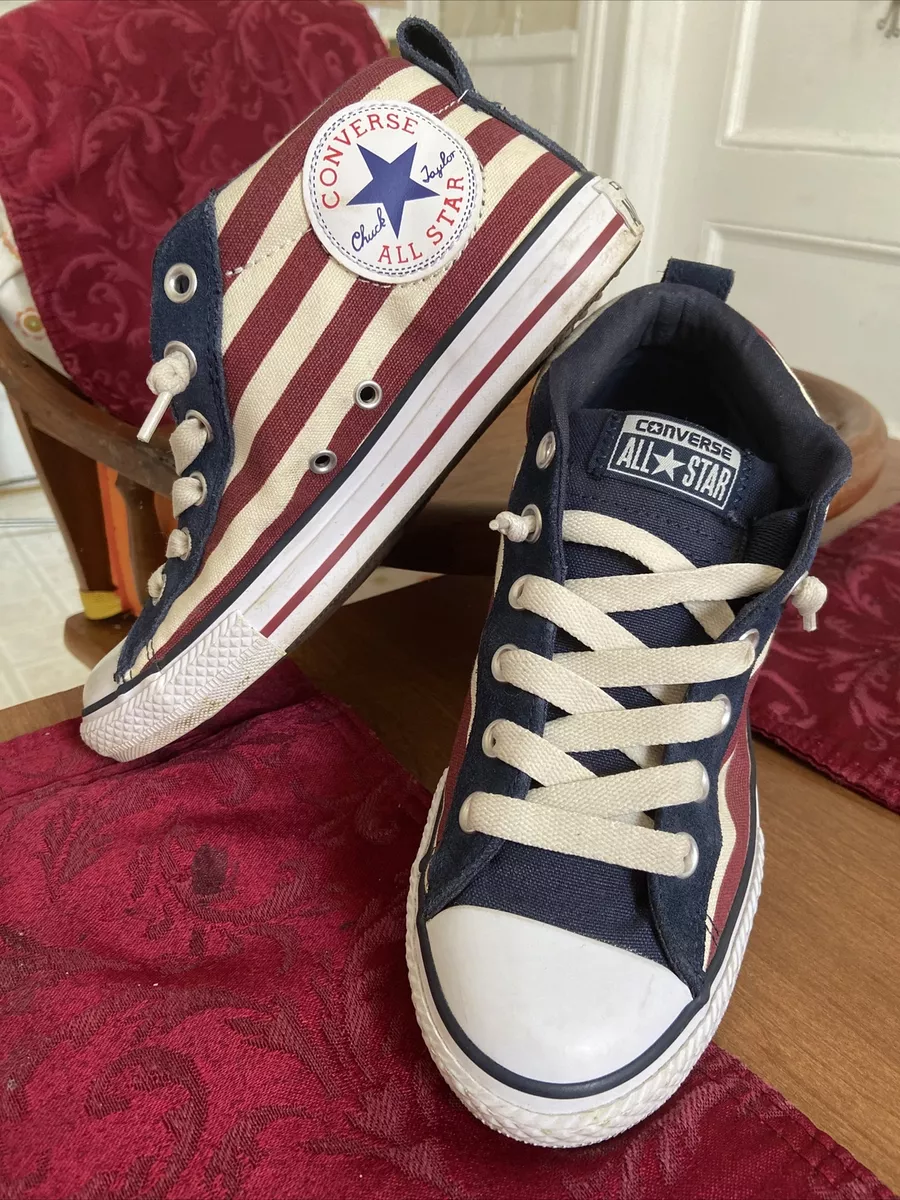 Converse all on sale star american flag