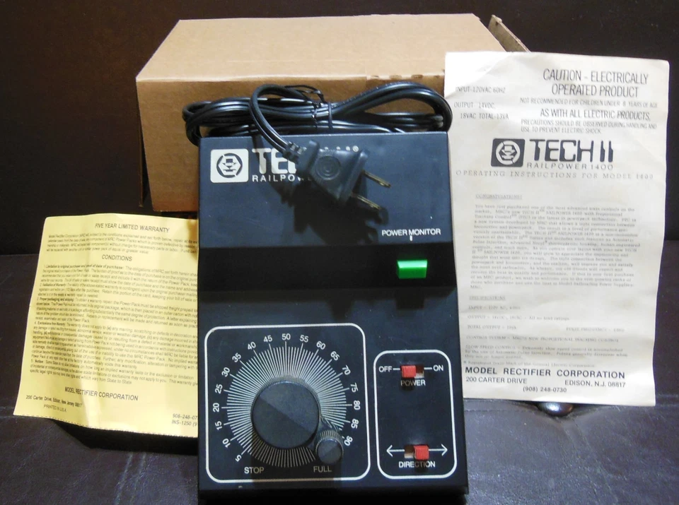 Vintage MRC Tech II Railpower 1400 Model Train Control - Image 3 of 4