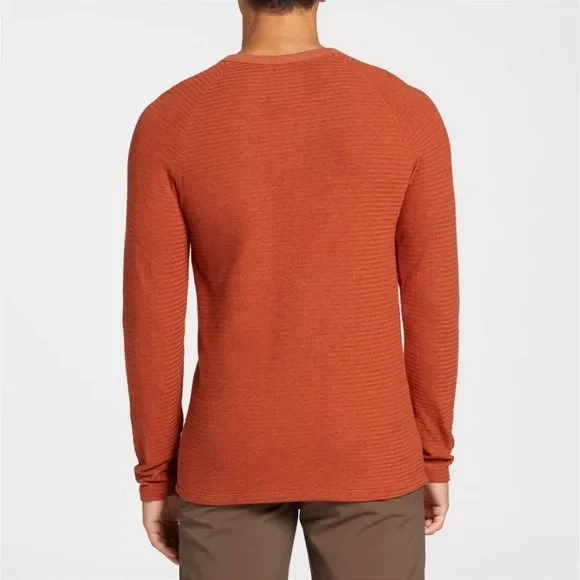 Alpine Design Birch Mountain Long Sleeve Henley  Burnt Orange - Medium -H19 - Image 2 of 2