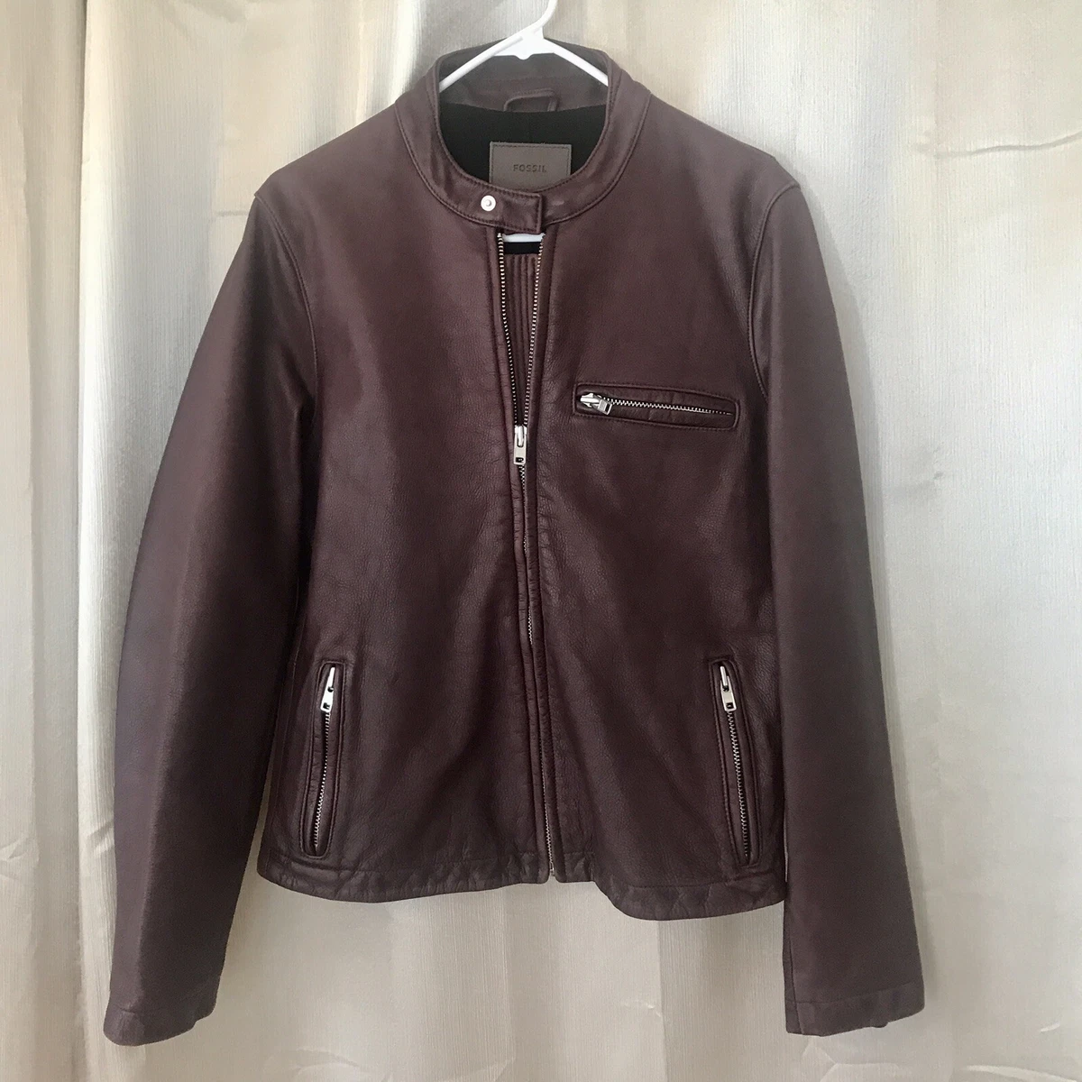 Fossil leather jacket clearance