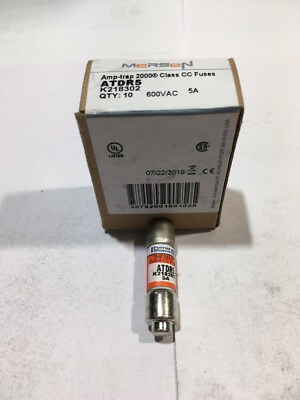 New Year Nuisance Ferraz Shawmut ATDR-5A 5 Amp Time Delay Fuse – Class CC, 600V AC, New In Package Ferraz Shawmut Industrial Fuse Fuse Blocks 3 Poles - Foto 3