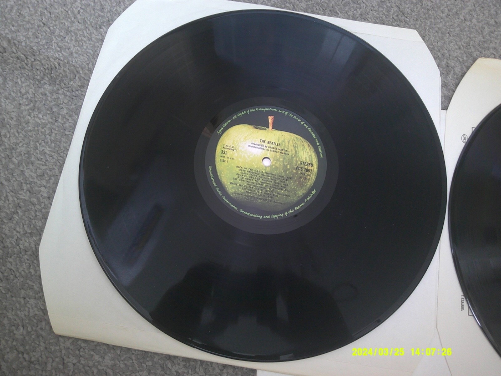 THE BEATLES The Beatles (White Album) & INSERTS 1968 APPLE side opening