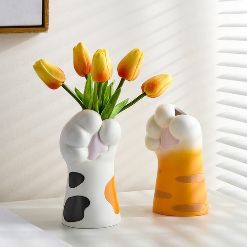 New Cat Claw Design Vase Room Decoration Home Flower Pot Modern Table Ornaments - Picture 1 of 21