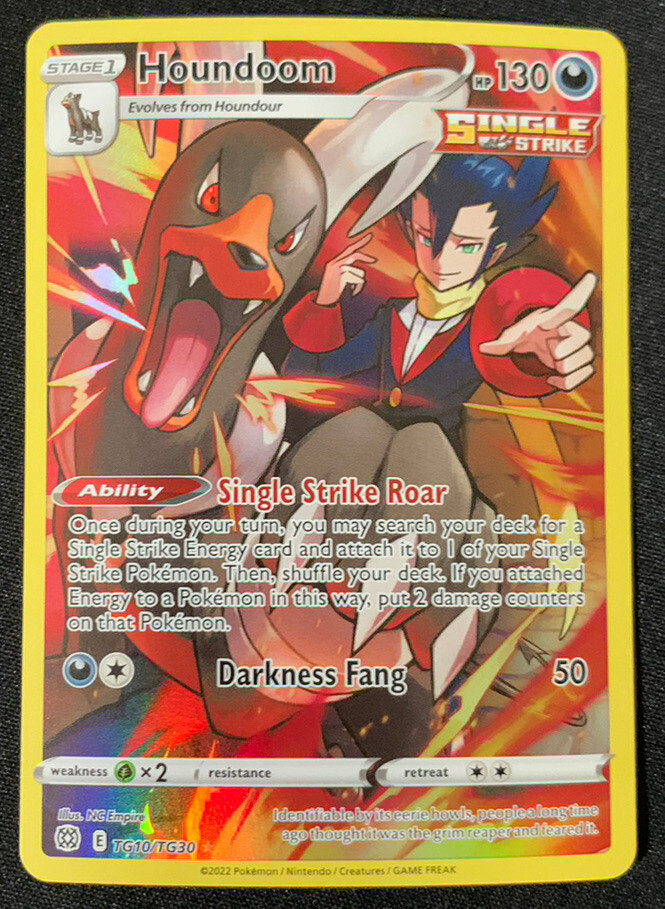 Houndoom TG10/TG30 Brilliant Stars Trainer Gallery Holo Pokemon TCG Card NM