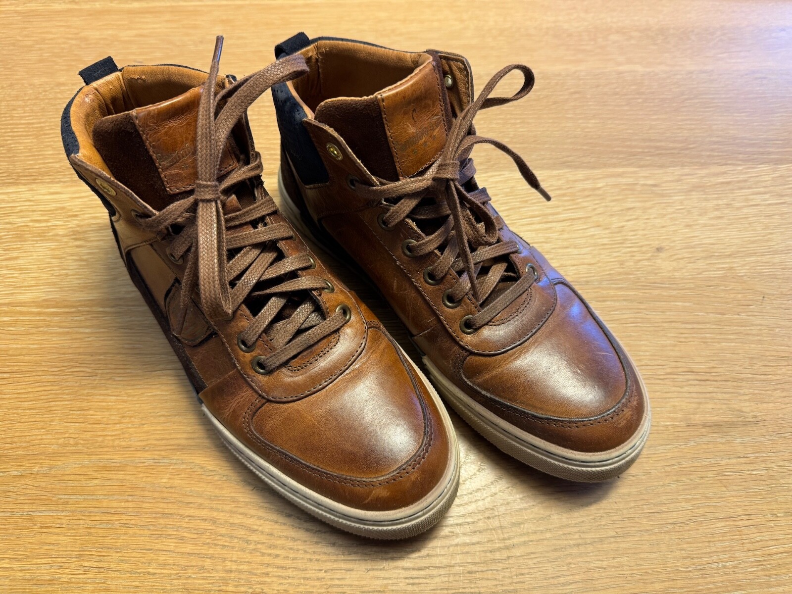 PANTOFOLA D’ORO Pantofola d'Oro sneakers alte numero 40 marrone pelle 