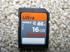 SANDISK ULTRA 16GB SDHC 30MB/s