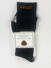 ARIAT Men's Black Sport Socks Slimline Size 10-13