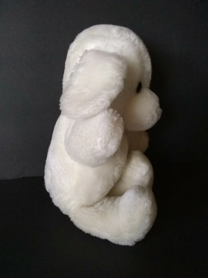 1987 年麦卡锡小狗白色狗填充毛绒柔软玩具 11 英寸 Prestige Love 复古 — 第 3/4 张图片