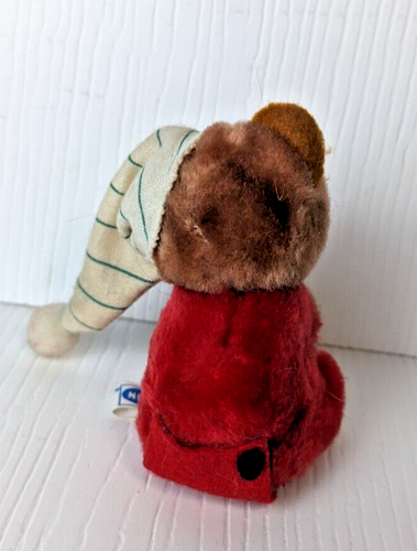 Vintage 1984 DAKIN Christmas Teddy Bear Clip On Pencil Hugger Plush Grabber 3” - Picture 5 of 13