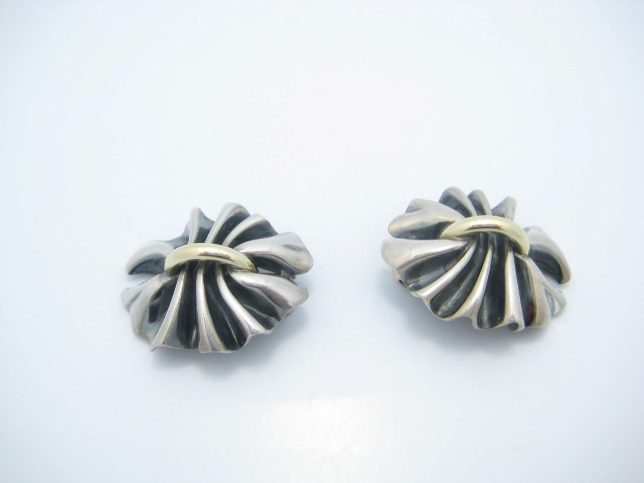 Broche Vintage Georg Jensen En Argent Sterling Et Or - Modèle #399 Par Lene Munthe - Danemark, Pièce De Collection