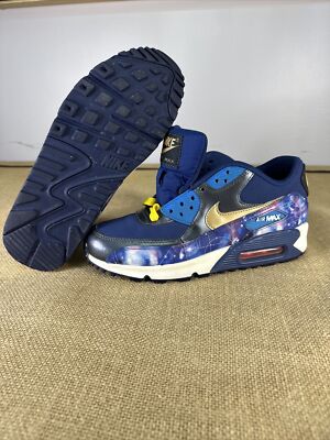 Nike Air Max 90 Premium Ltr GS Blue/Purple/Gold 724879 Size