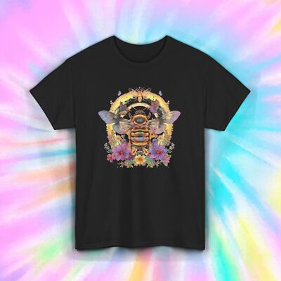 Bee Mandala Sunflower Butterfly Boho Garden Nature Shirt S-5XL