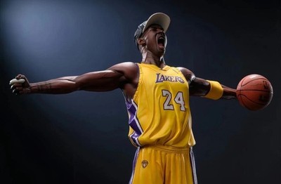 Black Mamba NBA Star Roar Kobe Figure Statue Commemorative Model Boxed 13in