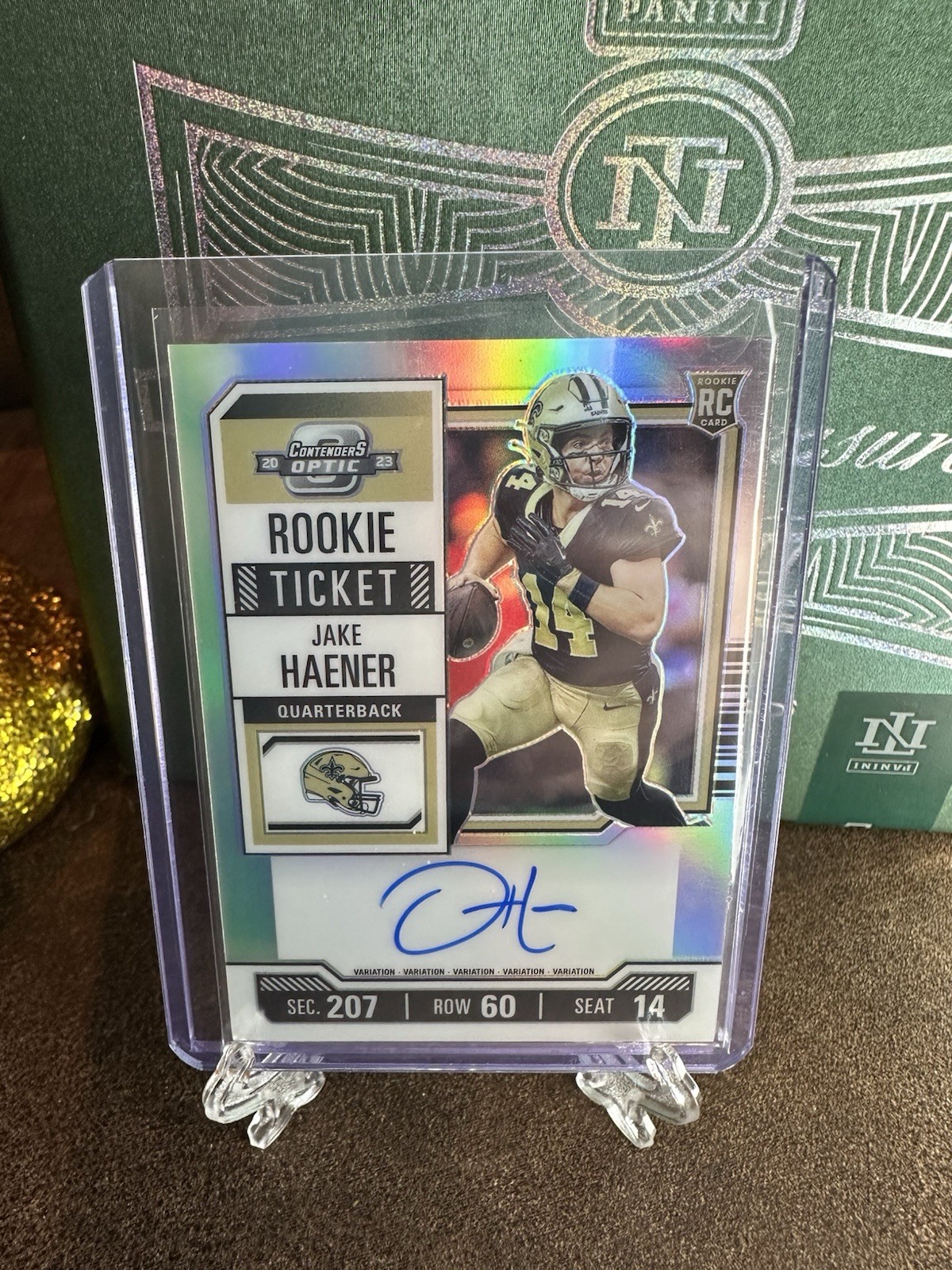 2023 Panini Contenders Optic Rookie Ticket Jake Haener #113 Silver Prizm Auto RC