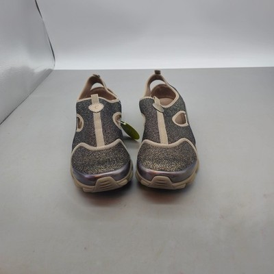 Easy Spirit e360 Rayfield Women 11W Taupe Gold Sparkle Slip On Walking Shoes