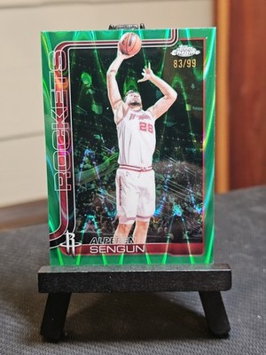 2025-26 Topps Chrome Update Alperen Sengun Green RayWave Refractor /99 Rockets