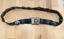 LE Little Earth Soda Pop Top Bottle Cap BELT Car Seat Buckle Rubber Retro Black