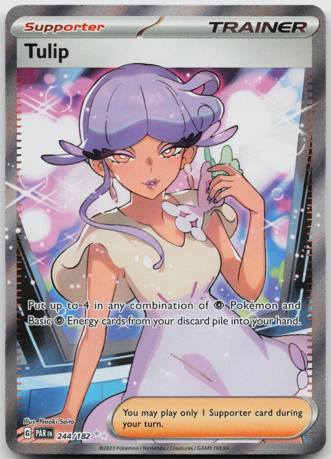 Tulip 244/182 Ultra Rare Paradox Rift Pokemon Holo Near Mint