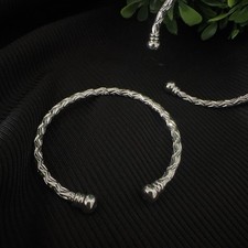 Children S925 Bracelet Cuff Bangles Sterling Silver Baby Open Adjustable Toddler