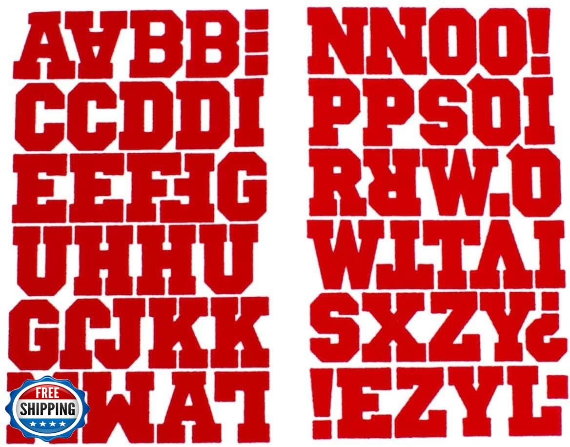 S.E.I 61 Pieces Iron-On Letters: 1 1/2 Inch Sport Iron-On Letters for Clothin