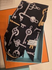 Tiffany Co Scarf Scarf Silk Bandeau Key Design for Purse or Neck