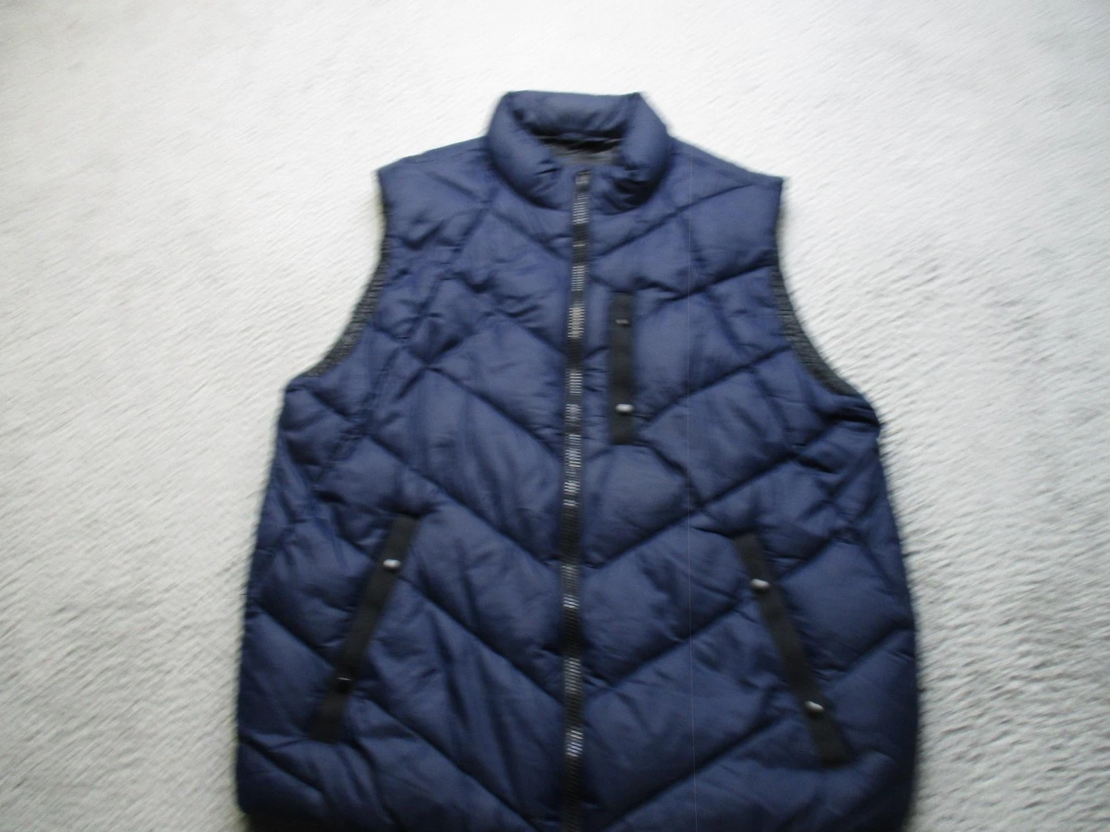 Gap Vest Mens XL Blue Quilted Puffer Full Zip Outdoor Hiking Travel Hunting