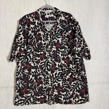 Tommy Bahama Men's XL Silk Blend Floral Print Short Sleeve Button Up Shirt