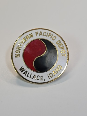 #ad #ad Northern Pacific Railroad Depot Lapel Pin Wallace Idaho Museum $18.00