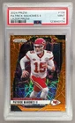 123840174 Patrick Mahomes II 2024 Panini Prizm #138 Lazer PSA 9