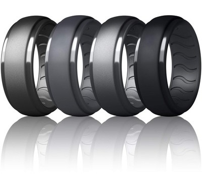 Silikonring für Männer, SilikonEhering, Eheringe aus Gummi W3Titanium, Dark G...