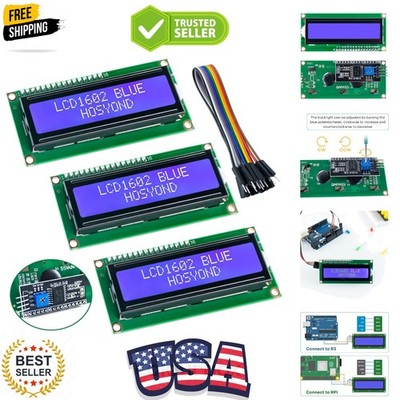3pcs I2C IIC 1602 LCD Display Module 16x02 LCD Screen Module for Arduino Rasp...