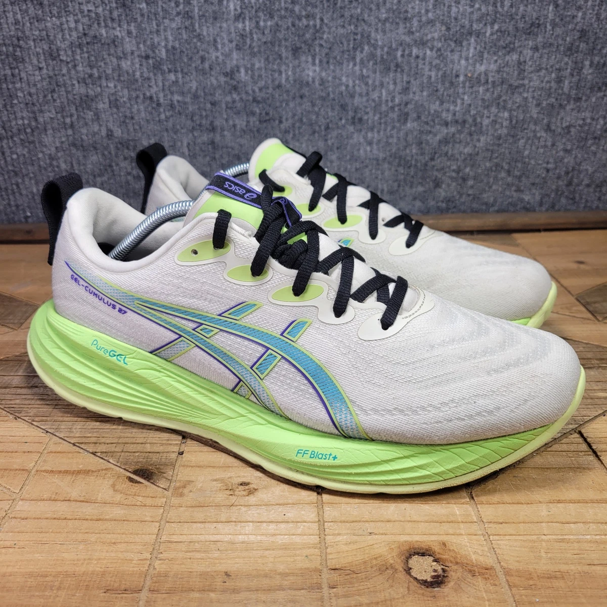 Asics Gel-Cumulus 27 Shoes‎ Mens 11.5 Birch/Lime Green Daily Road Running Shoes ASICS Men main image 4