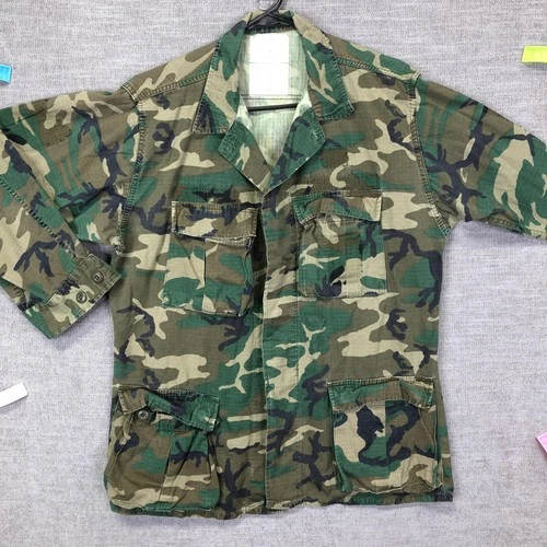 Vintage Ball Play Enterprises Coat Mens M Woodland Camo Hot Weather USA 80s video thumbnail