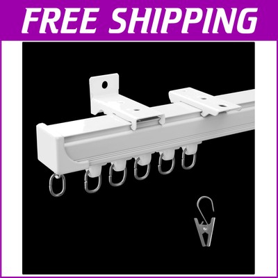 Premium Aluminum Curtain Track with Silent Pulleys - Perfect for Living Spaces