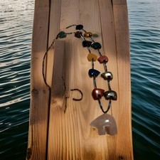 NATIVE AMERICAN FETISH BEAR NECKLACE 32"