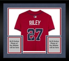 Framed Austin Riley Atlanta Braves Autographed Red Nike Limited Jersey