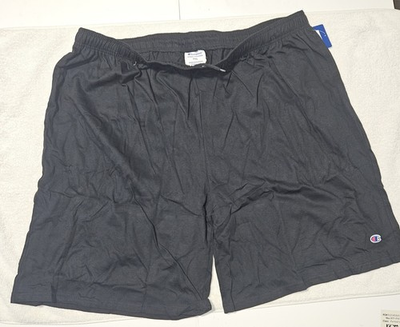 #ad 2 Pack Champion Jersey Shorts Black 3XL Elastic Waiste With Pockets $30.00