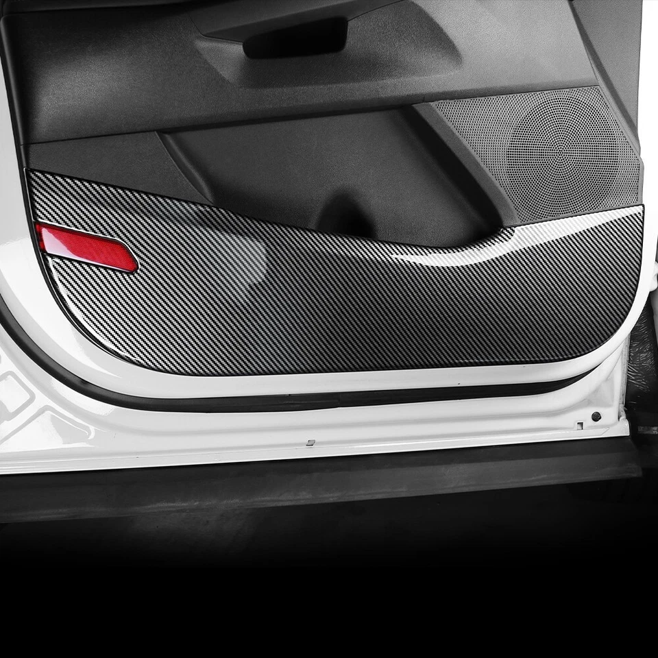 Cubierta inferior anti patadas de fibra de carbono ABS para Kia Sorento 2021-2026 4 piezas Foto 3 de 4