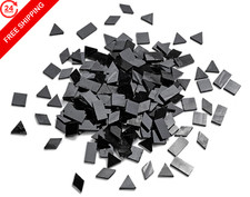 Multi-Color Options, Lanyani Glass Mosaic Tiles for Crafts,4 Regular Black