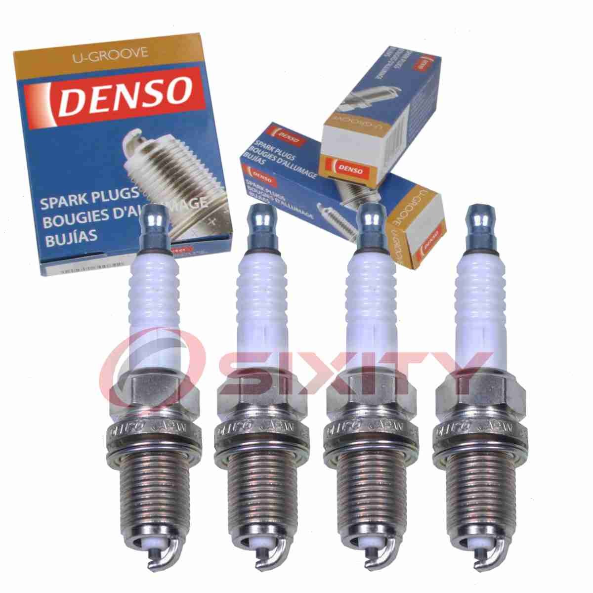 4 pc Denso Standard U-Groove Spark Plugs for 2009-2010 Volkswagen Passat px