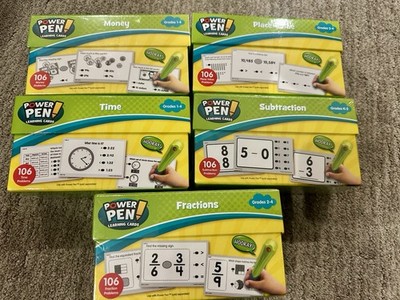 Teacher Created Resources Power Pen Card Lot of 5 Learning Topics No Pen - NEW
