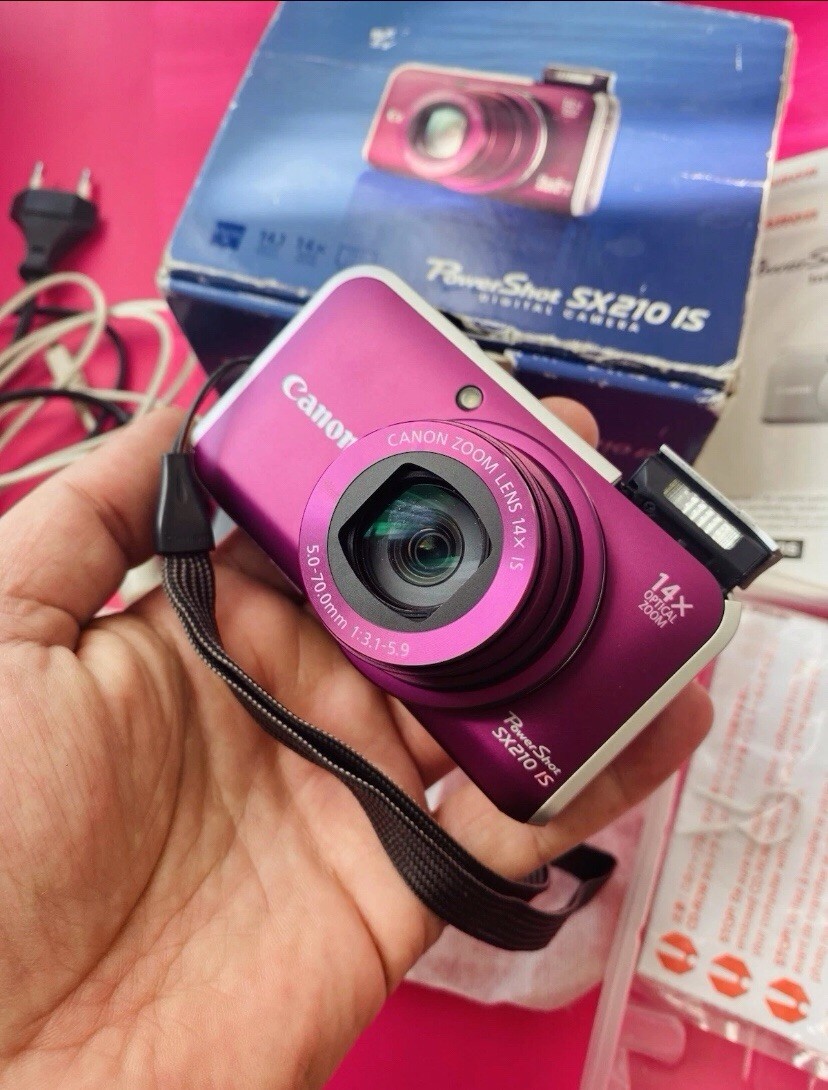 Canon PowerShot SX210 IS 14.1MP Digital Camera - Purple for sale