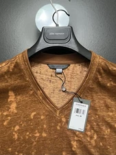 John Varvatos Collection Luxury - Tie Dye Wooster - Linen - Raw Cut Edging - NWT