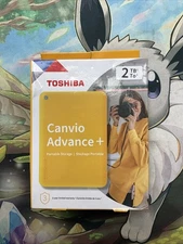 Portable External 2TB Hard Drive Toshiba Canvio Advance Plus Yellow Storage