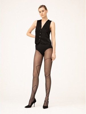 Fiore Square 20 Den   Sheer Geometric Tights