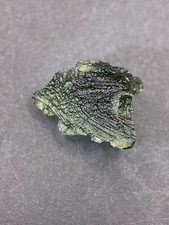 Moldavite 2.08 G Tektite Chlum, Czech Republic Duel Texture Bright Green Color