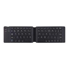 Dual Folding Bluetooth Keyboard for Cell Phone Tablet Computer Mute9308