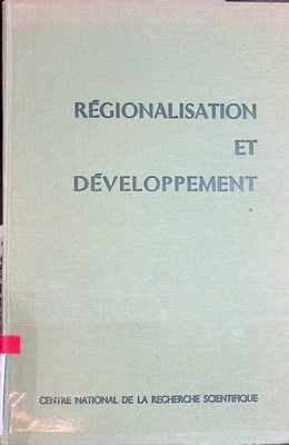 Regional structure of various branches of economy -in: Régionalisation et Dévelo
