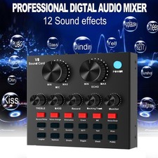 Fealliance Live Sound Card V8 Voice Changer, Dual DSP Noise Reduction Chip,