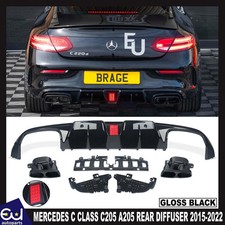 HECKDIFFUSOR + ENDROHRE FÜR MERCEDES C KLASSE C205 A205 COUPE AMG C63 BB STYLE HECKDIFFUSOR + ENDROHRE FÜR MERCEDES C KLASSE C205 A205 COUPE AMG C63 BB STYLE